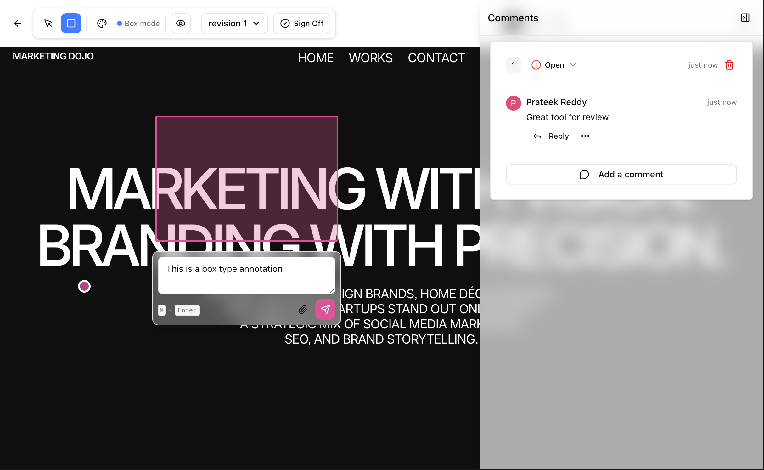 VYNL - Design reviews made faster - Screenshot 4 showing product features and functionality