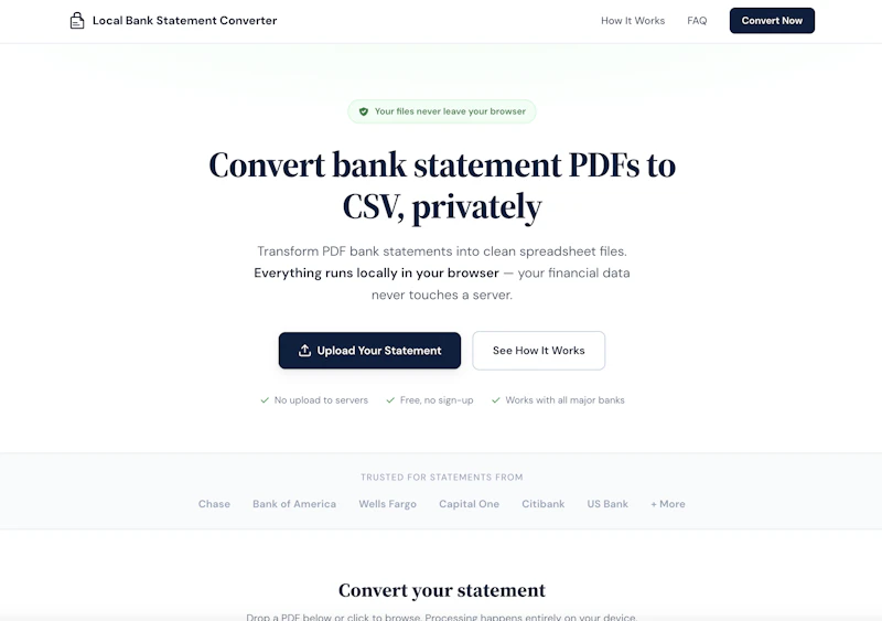 Local Bank Statement Converter screenshot 3