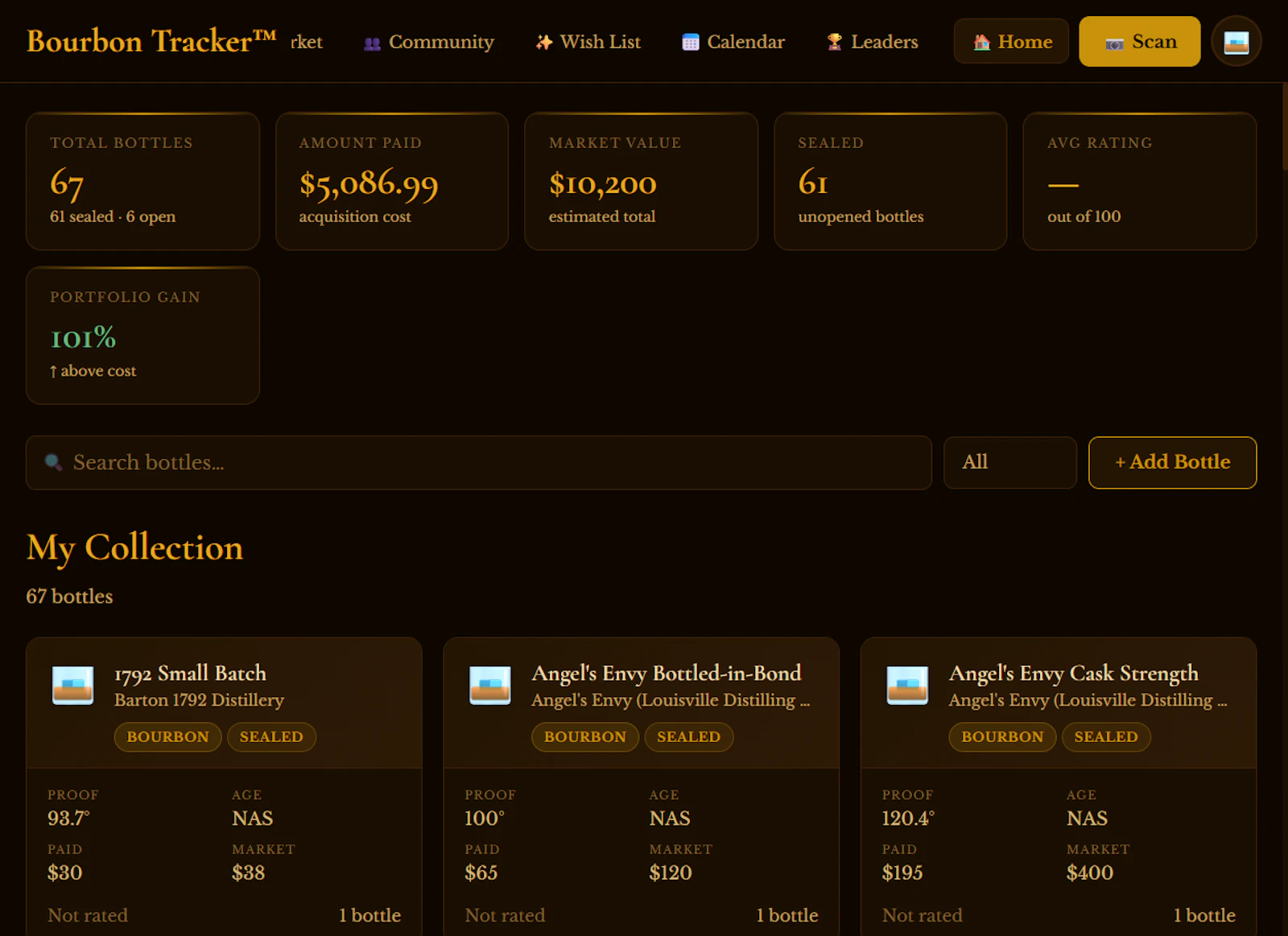 BourbonTracker™ Bourbon Collection Track screenshot 2