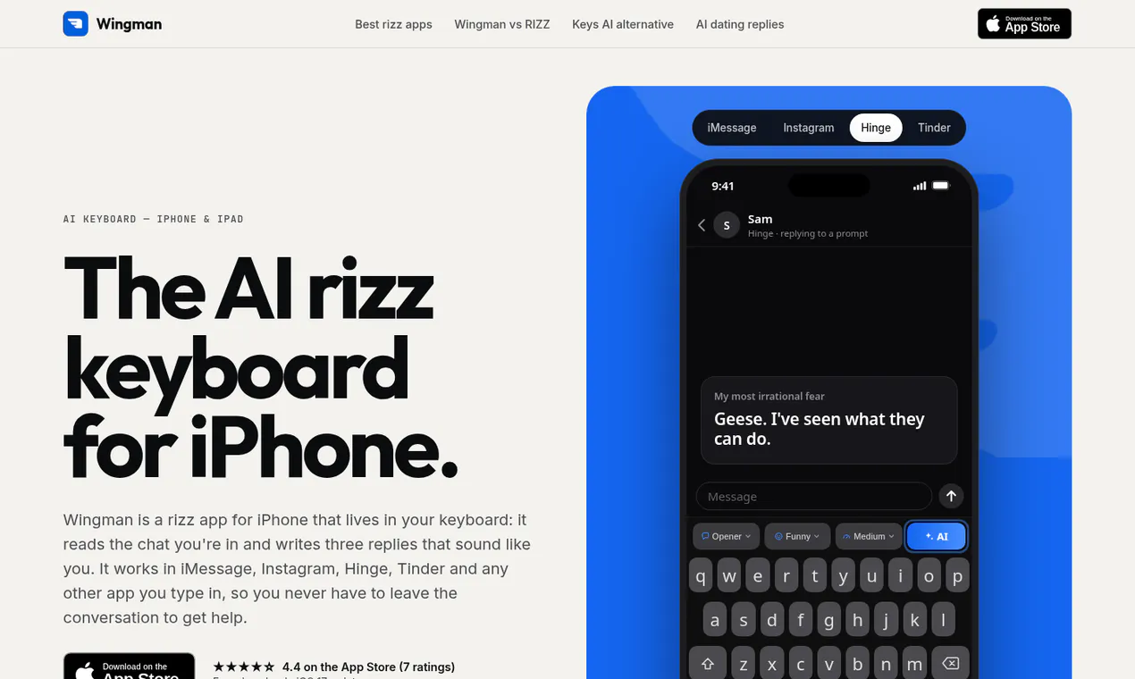 Wingman: Rizz AI Keyboard gallery image