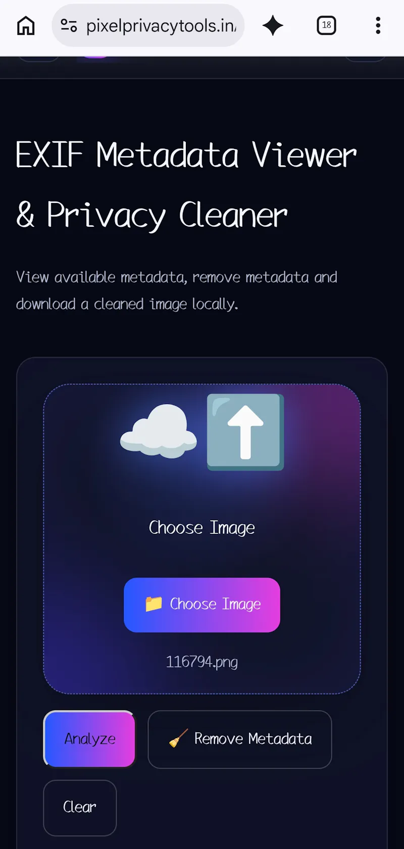 PixelPrivacy Tools screenshot 1