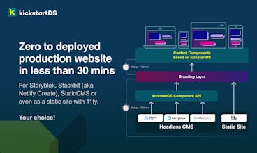 kickstartDS low-code CMS starters gallery image