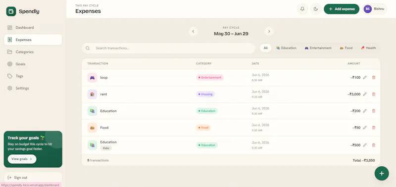 Spendly screenshot 4