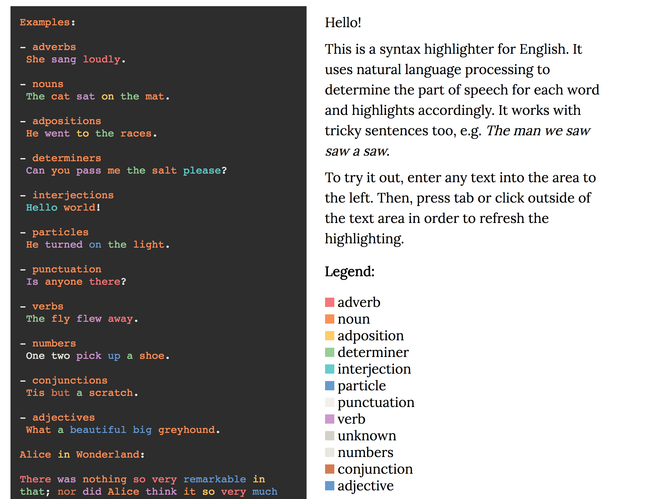 English Syntax Highlighter gallery image