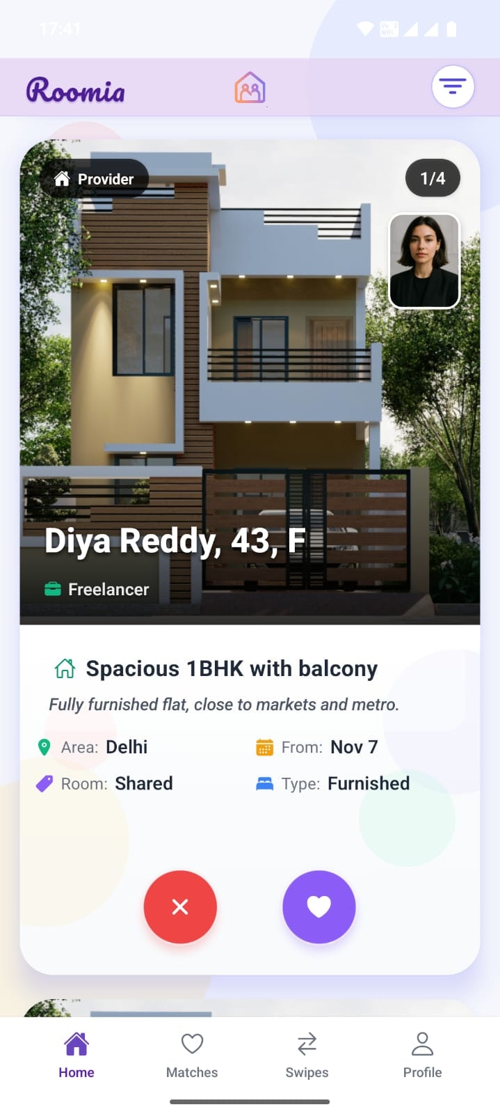 Roomia - Screenshot 2 showing product features and functionality