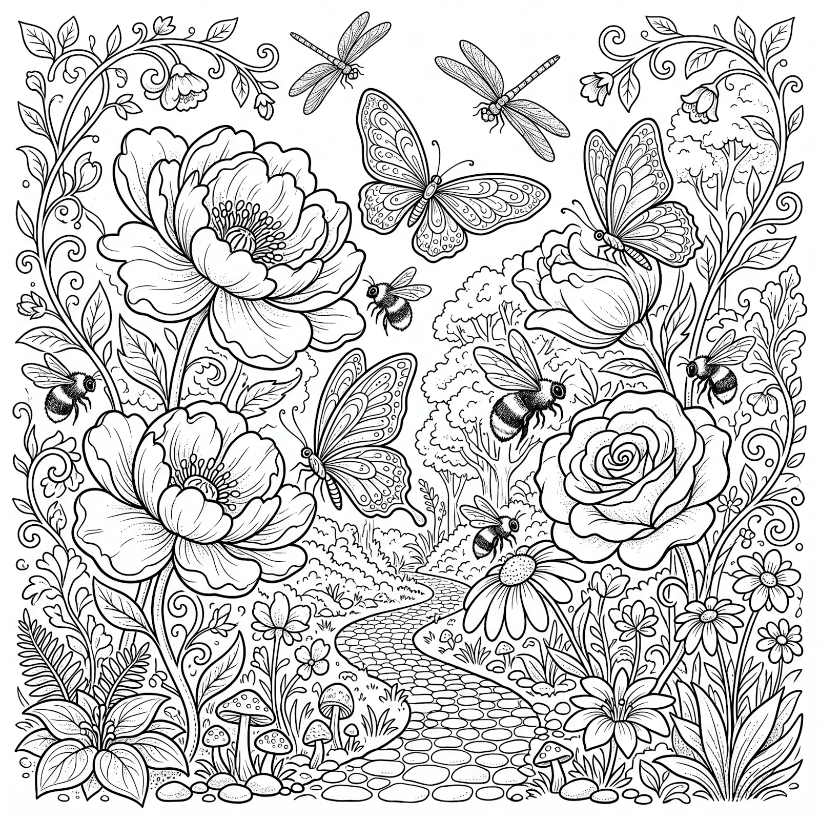 Monochrome Coloring Pages Bundle  screenshot 5