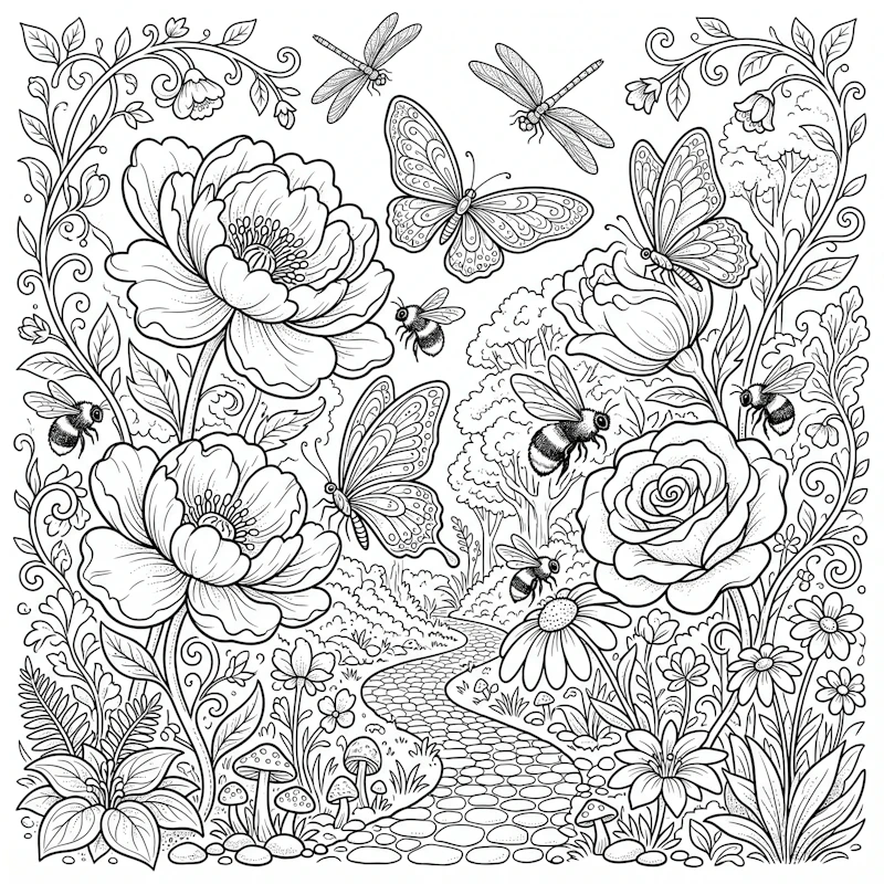 Monochrome Coloring Pages Bundle  screenshot 5