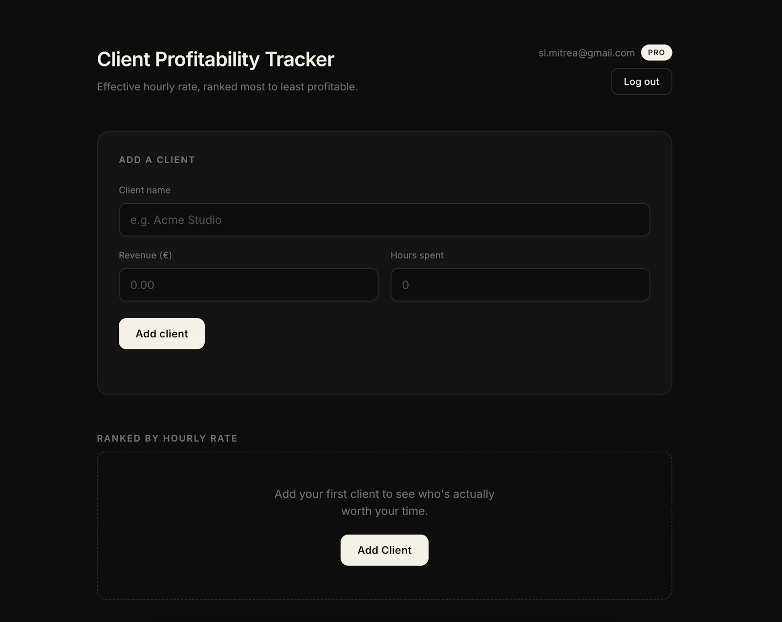 Client Profitability Tracker screenshot 3