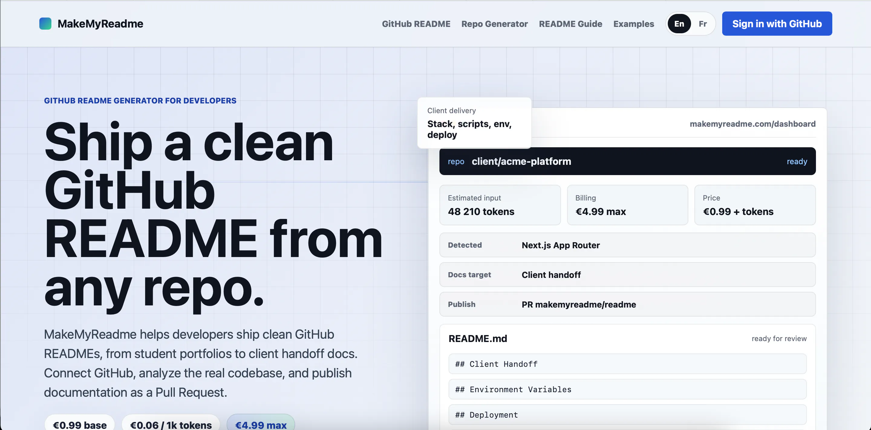 MakeMyReadme gallery image