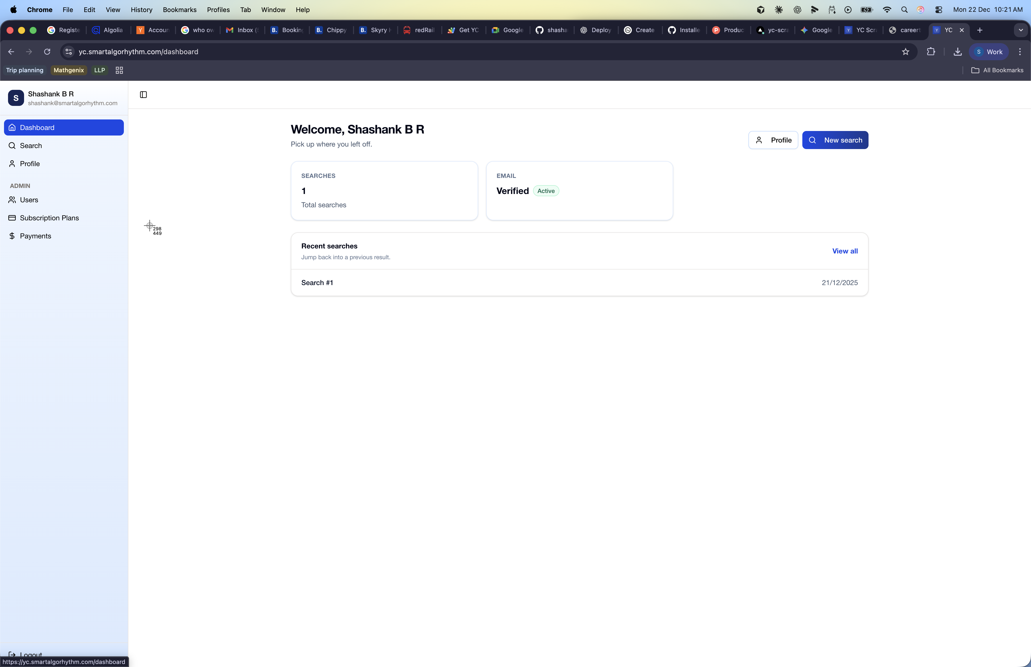 Y Combinator Scraper - Main product screenshot demonstrating key features and user interface
