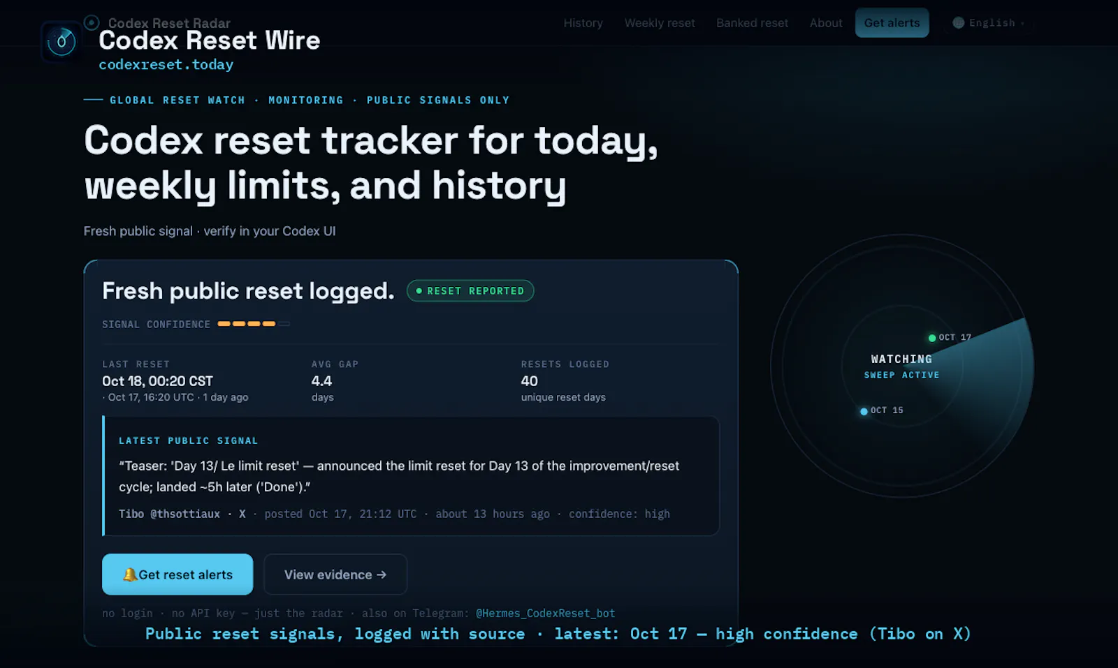 Codex Reset Wire screenshot 1