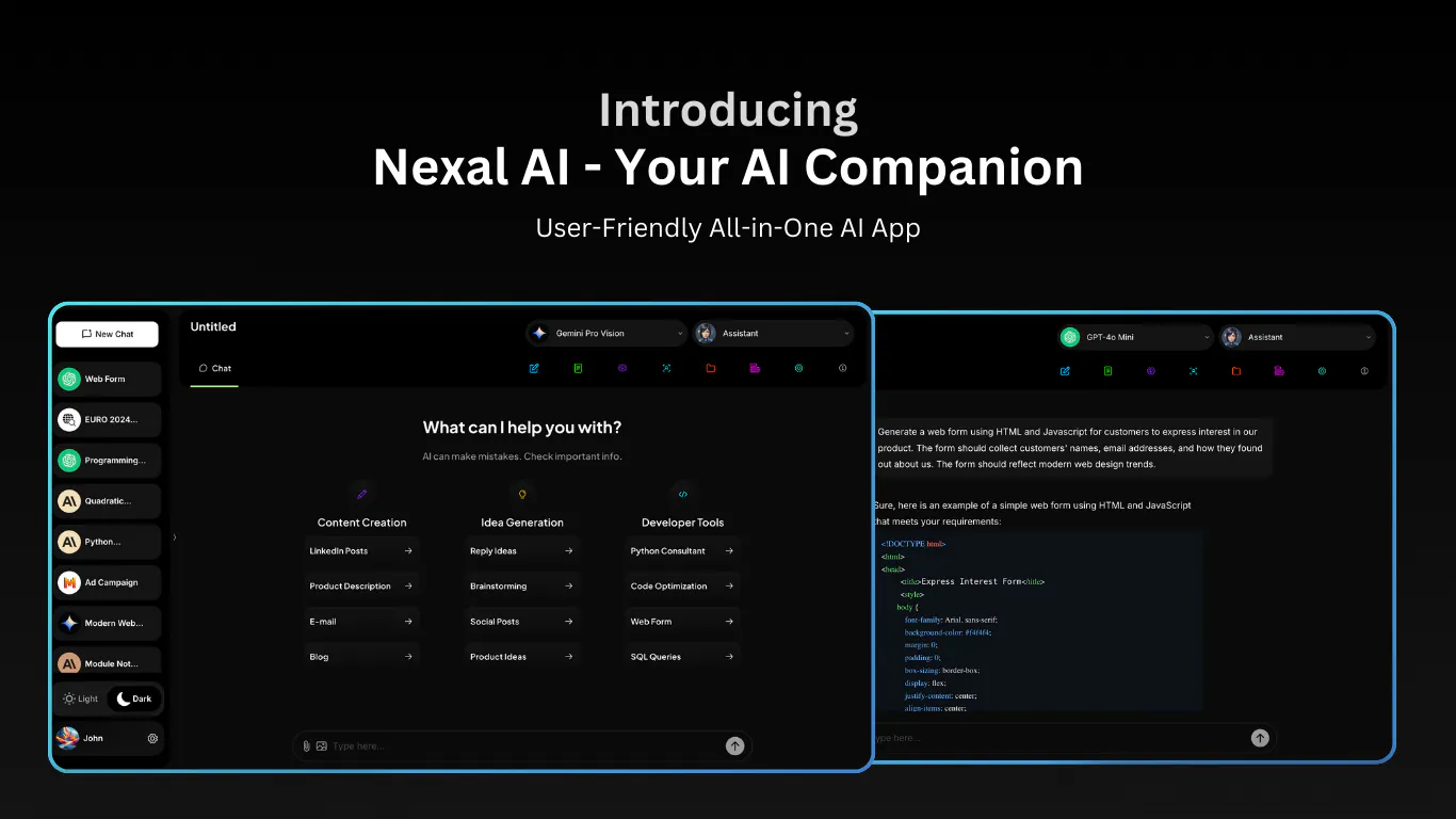 Nexal AI - All in One AI Platform gallery image