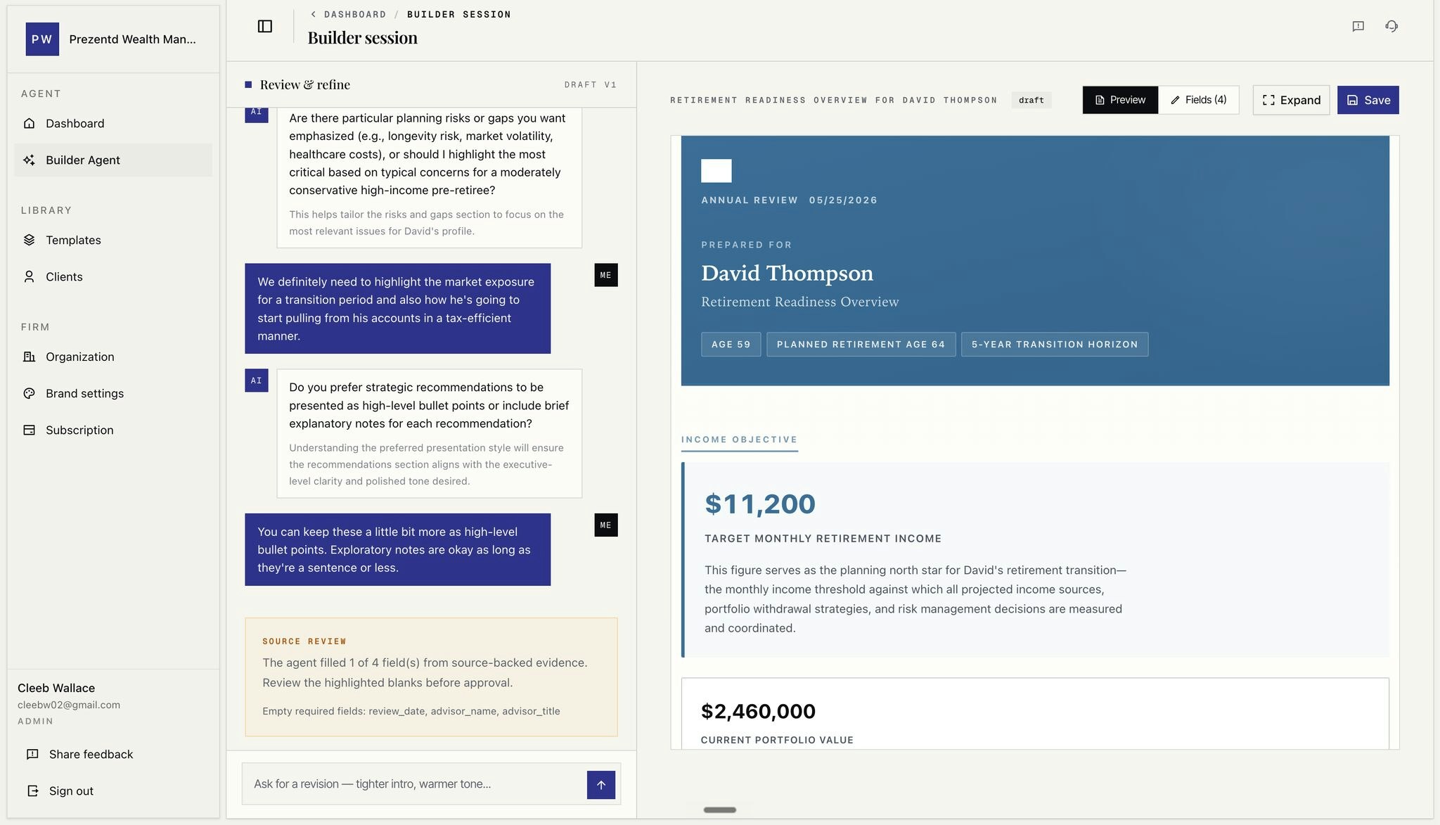 PREZENTD -Financial Planner Deliverables gallery image