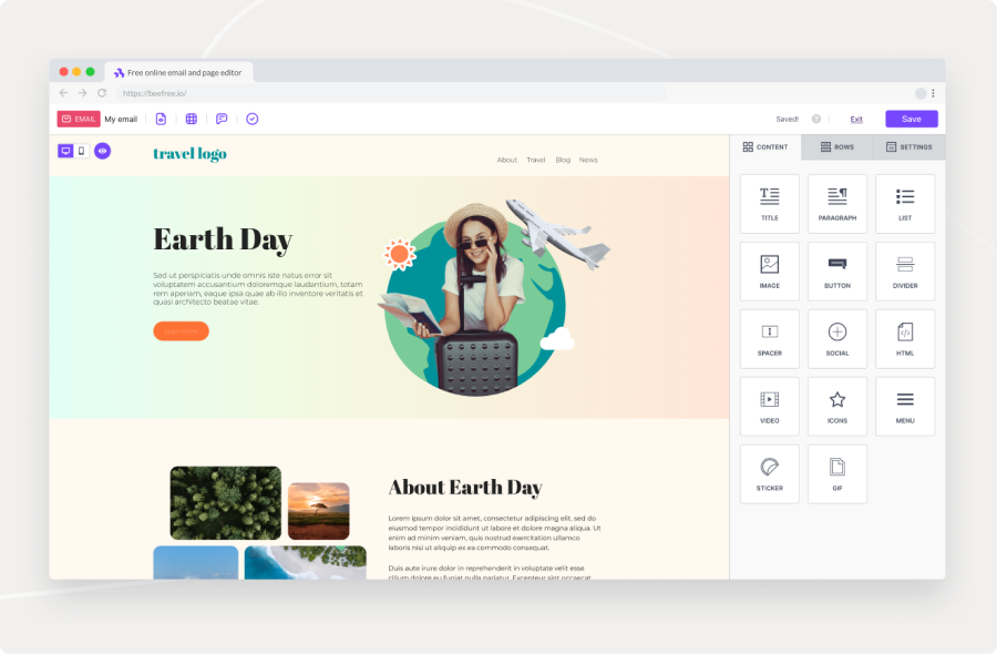 BEE Email Templates for Gmail Image