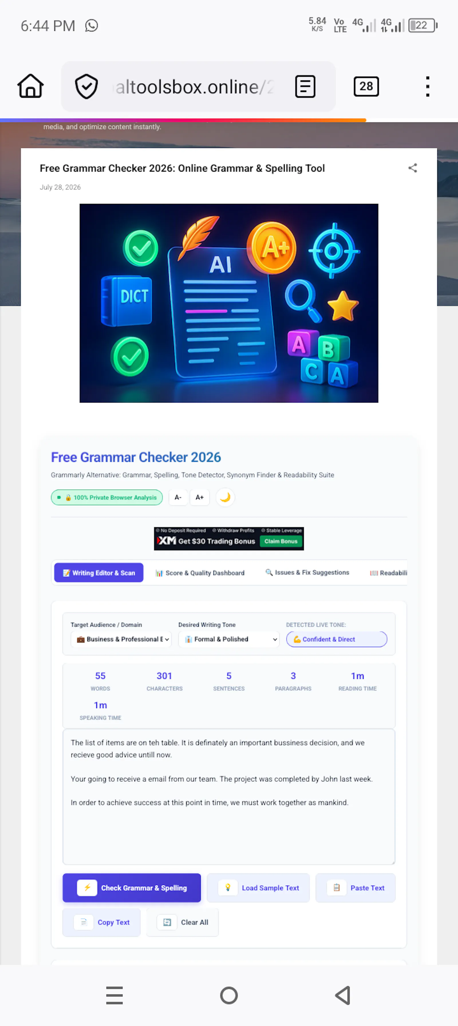 Free AI Grammar Checker screenshot 4