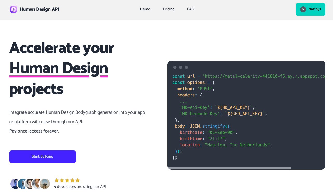Mídia 1 de API de design humano