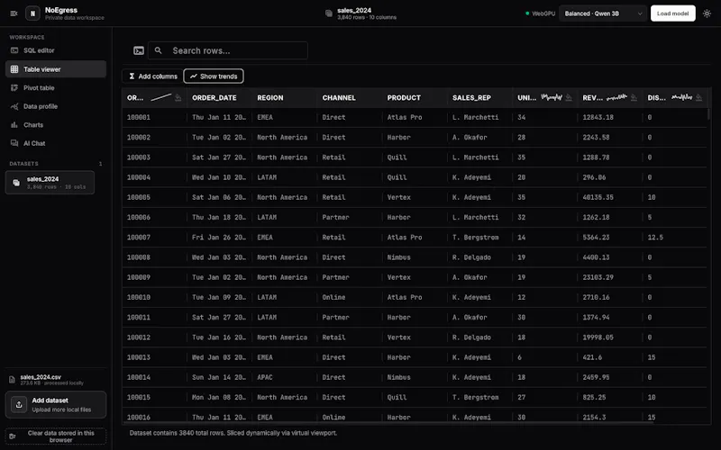 NoEgress - Private Data Workspace screenshot 4