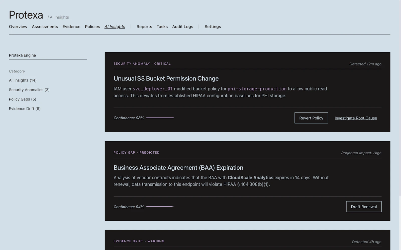 Protexa – Compliance AI for Healthcare screenshot 1