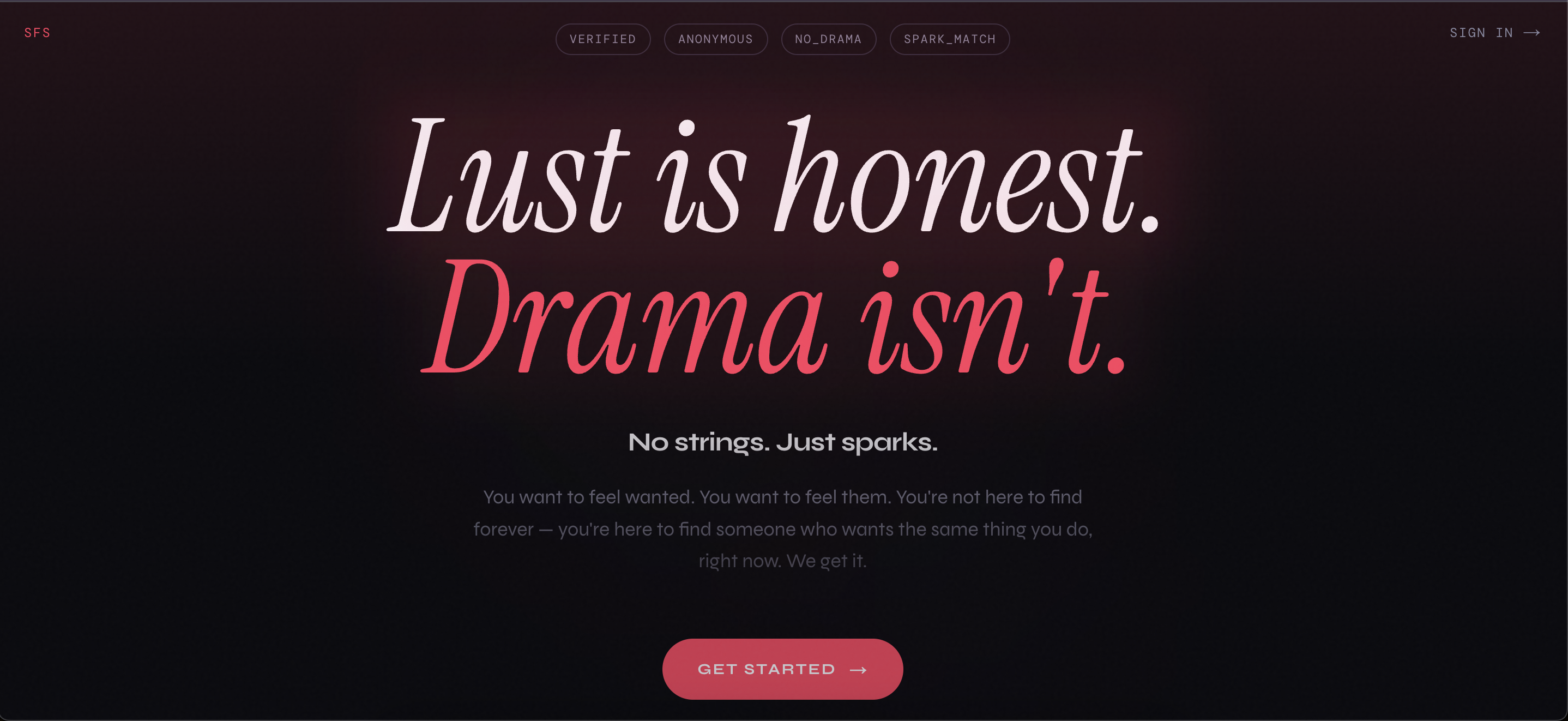 SwipeForSex — Desire. No drama. - Main product screenshot demonstrating key features and user interface