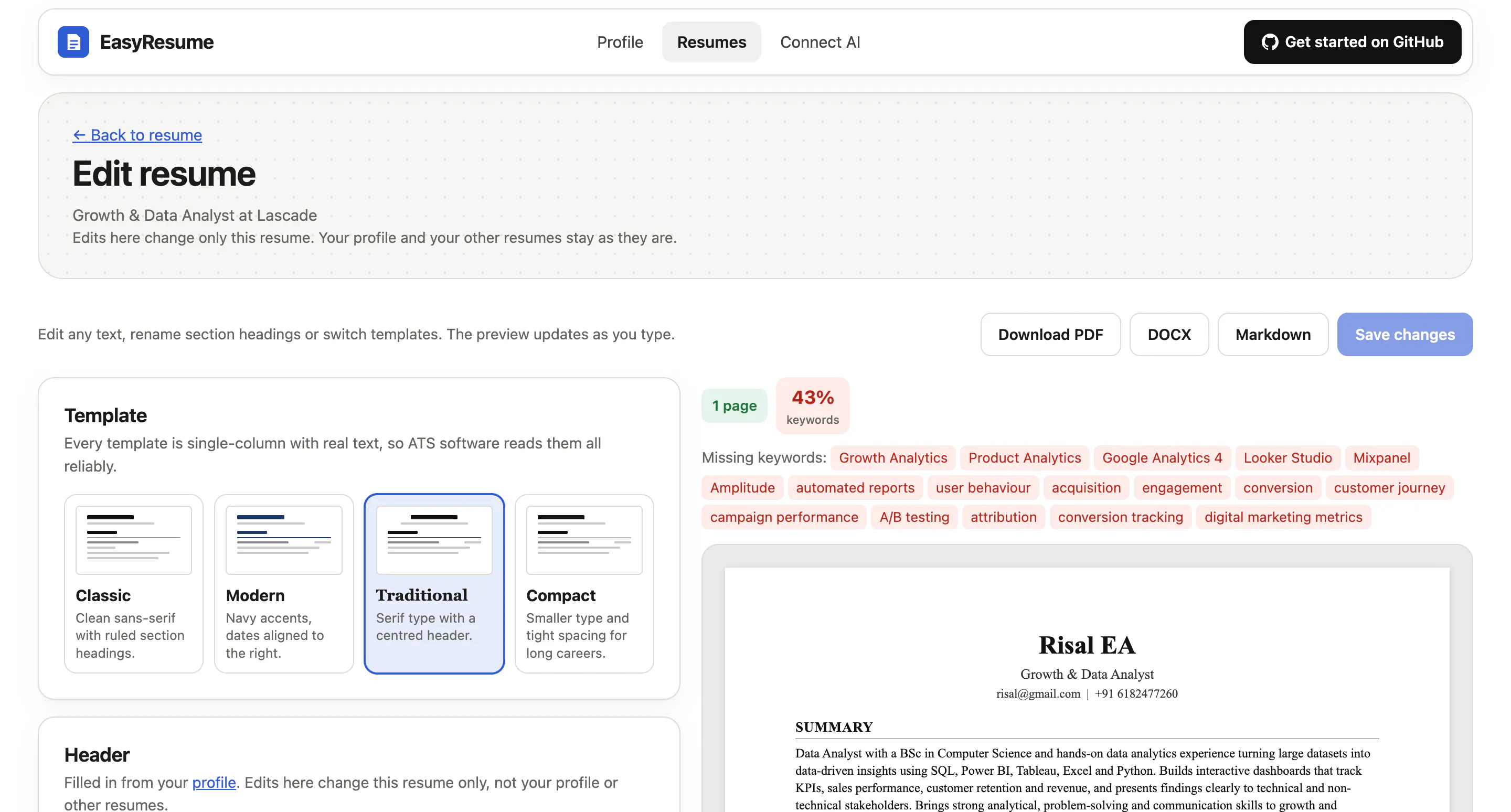 EasyResume gallery image