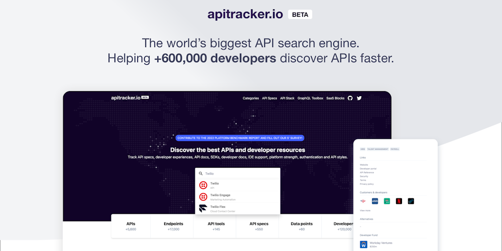 API Tracker: Discover the best APIs and developer resources | Product Hunt