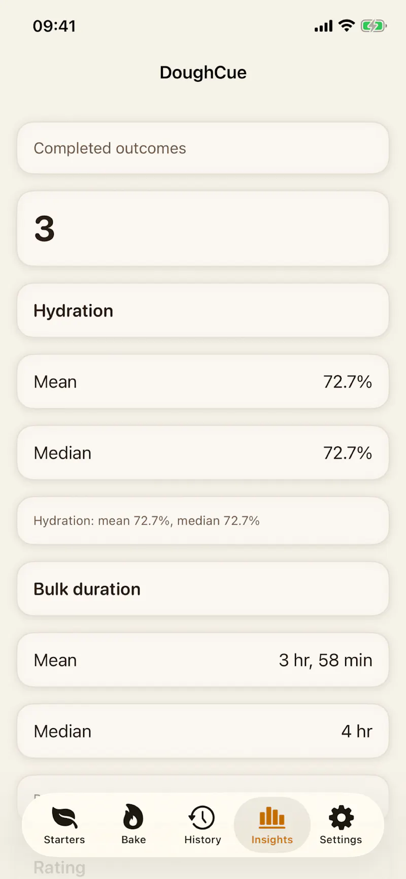 DoughCue · Sourdough Log screenshot 3