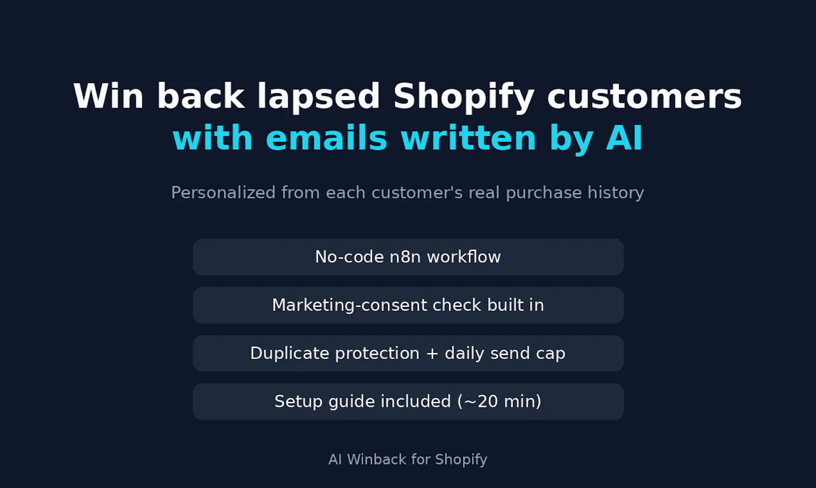 AI Winback for Shopify screenshot 1