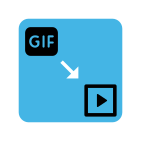 Bulk Gif to Video Converter - Product Hunt launch logo and brand identity