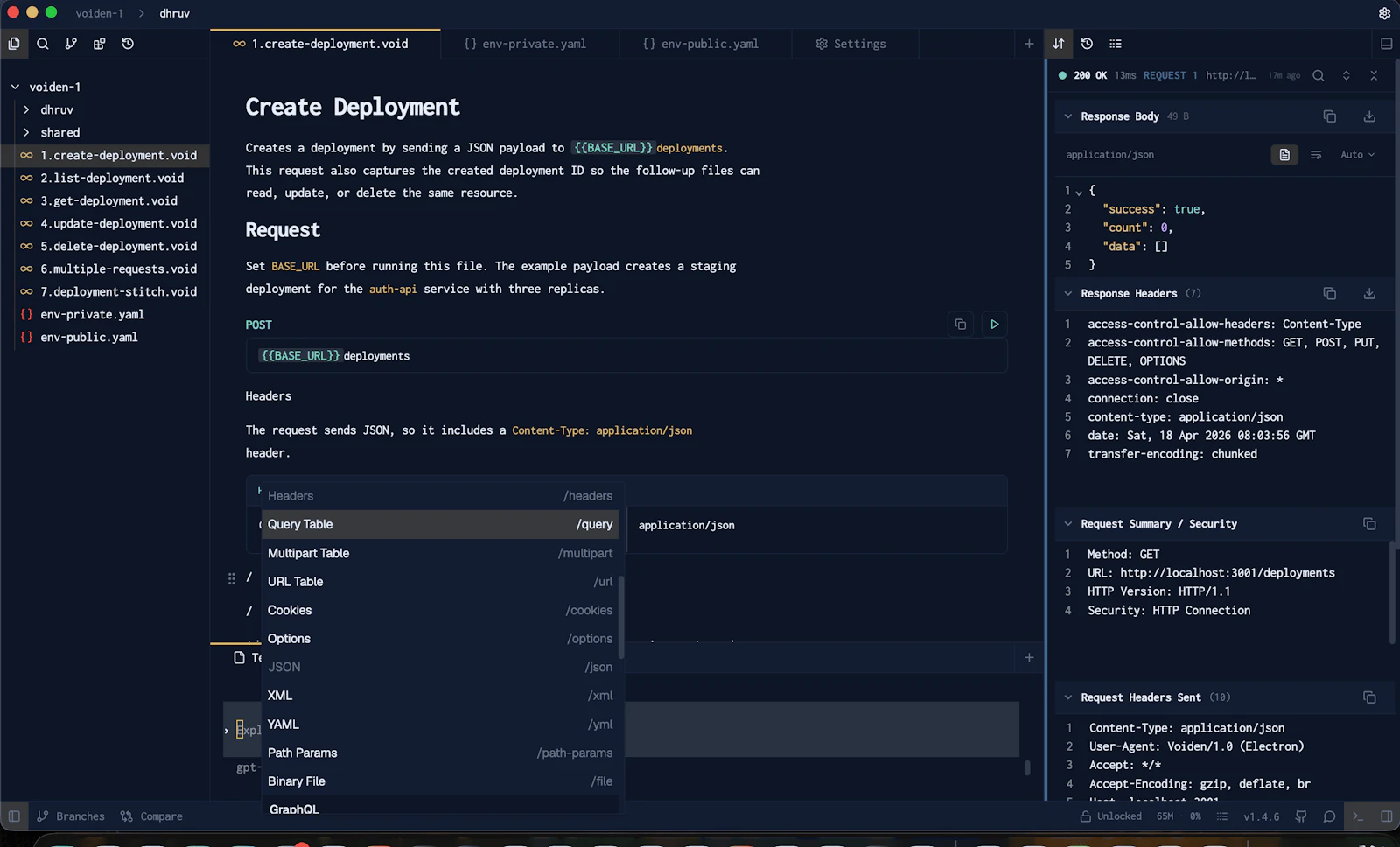 Voiden : API Work - But Done Better screenshot 5