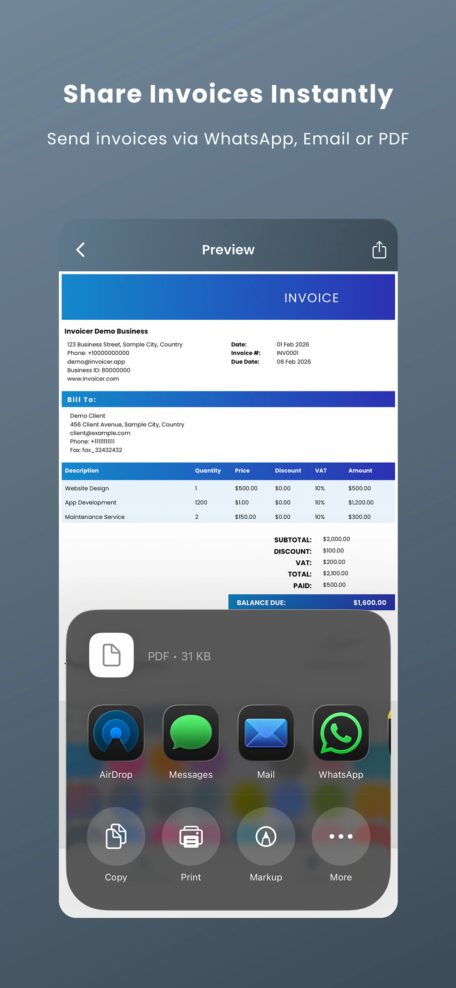 Invoice Maker - Invly screenshot 6