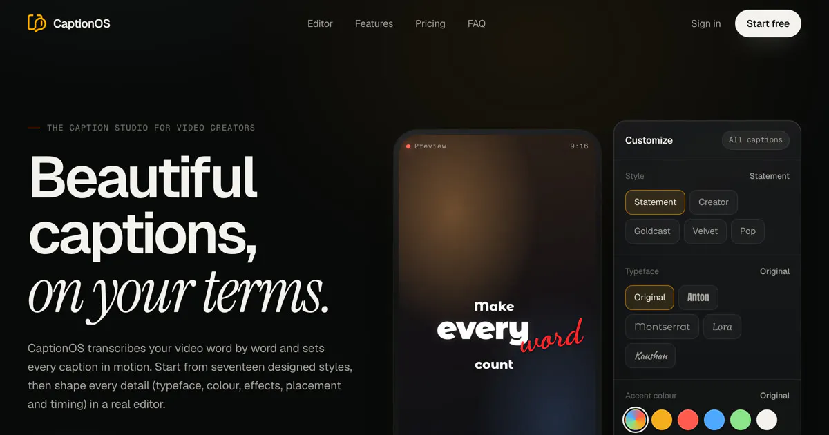 CaptionOS gallery image