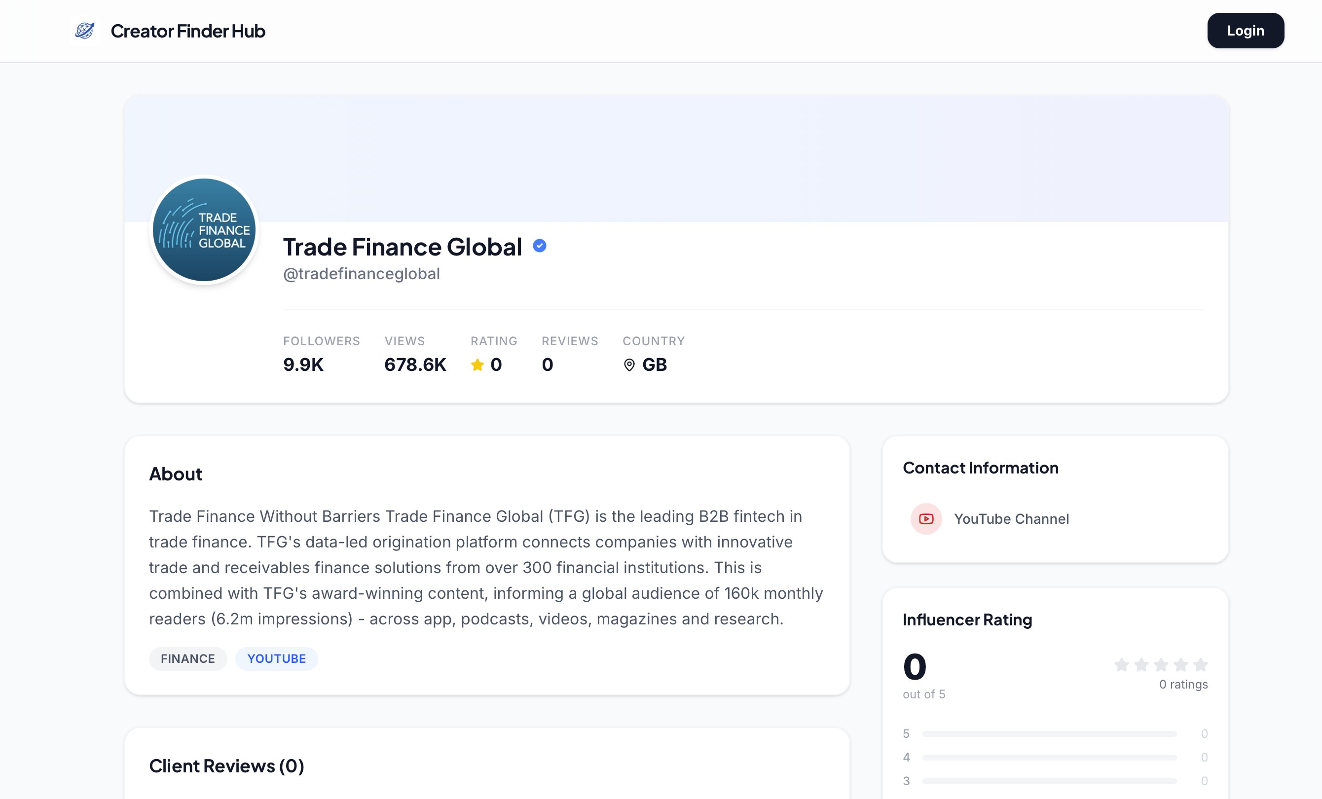 Creator Finder Hub - Screenshot 4 showing product features and functionality