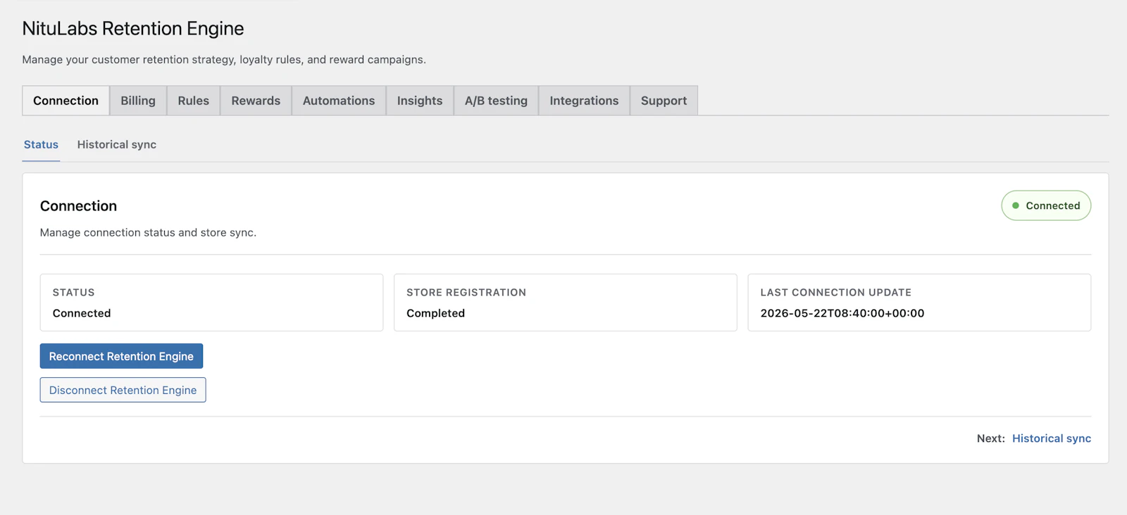 Retention Engine for WooCommerce screenshot 1