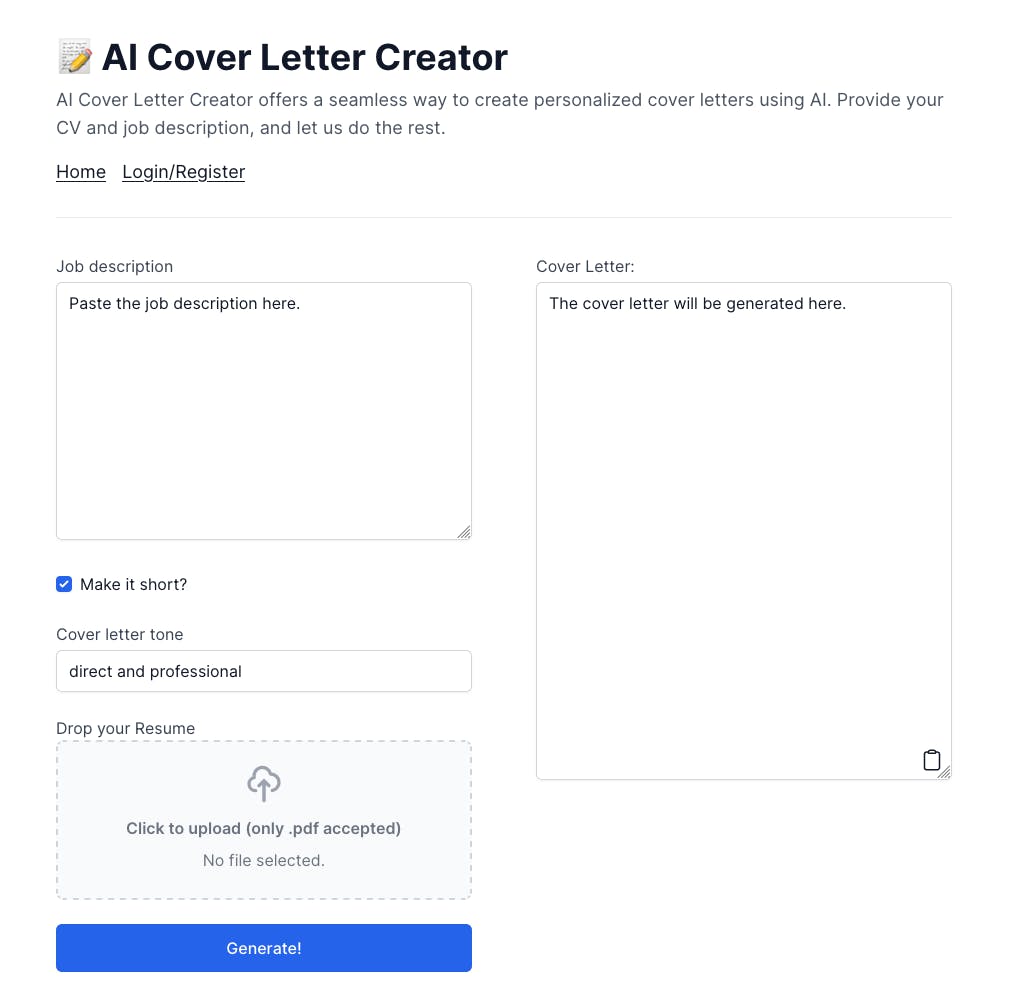 AI Cover Letter Creator media 1