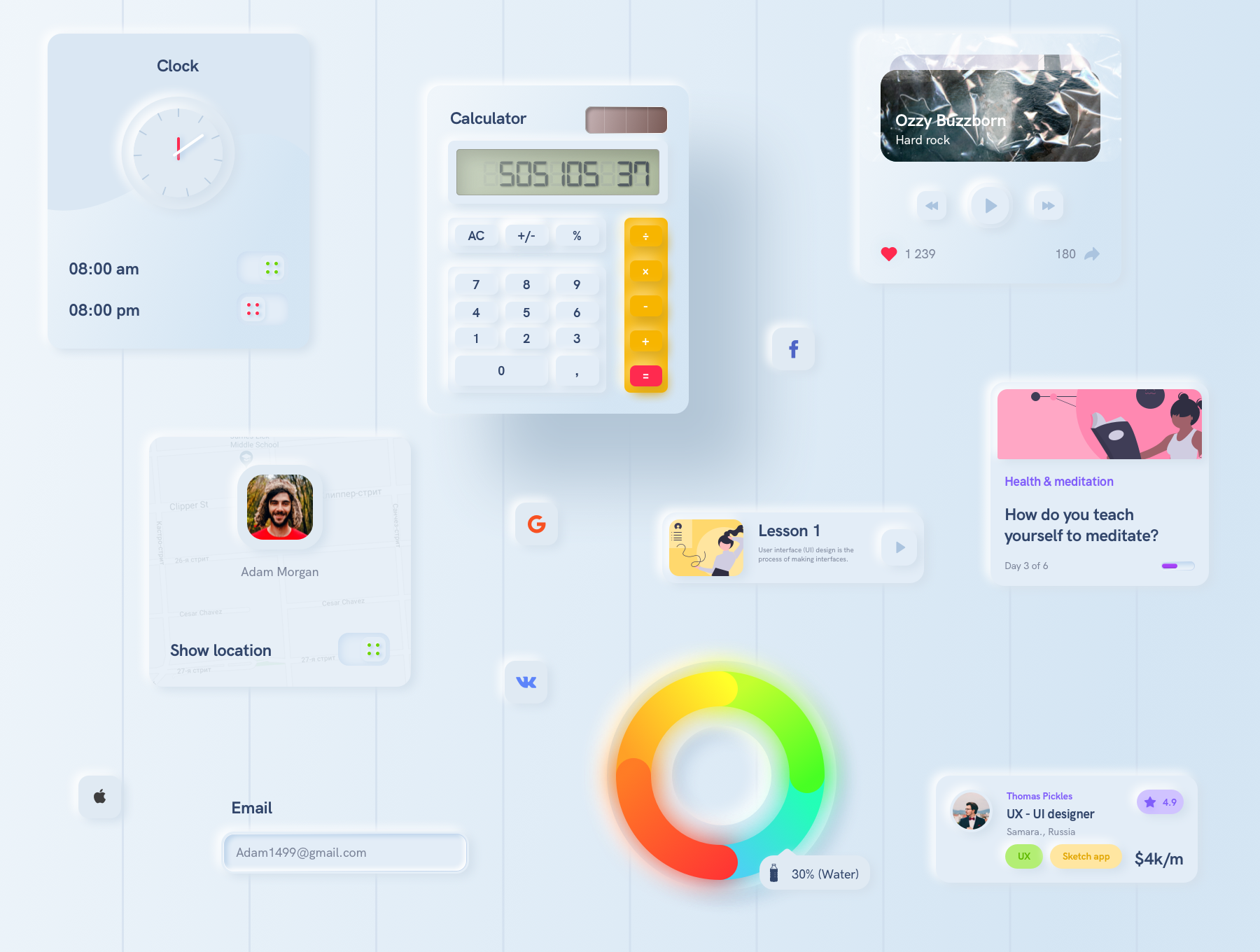 Skeo - Skeuomorphic UI Kit gallery image