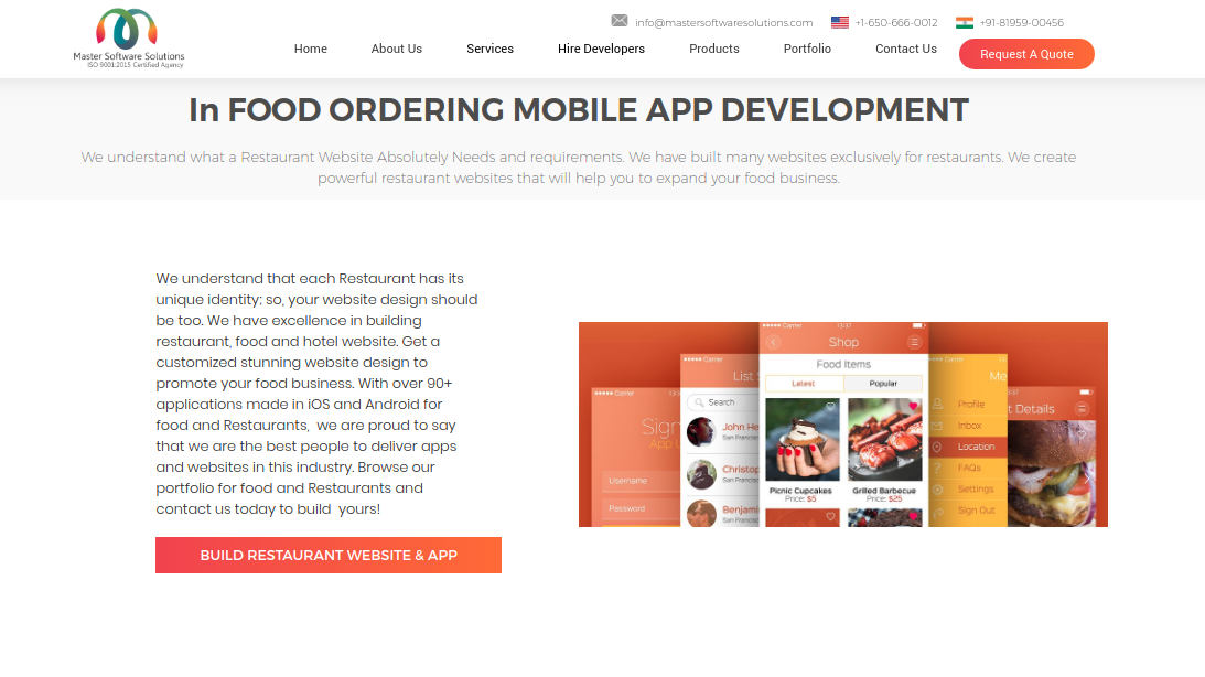 Online Food Ordering App