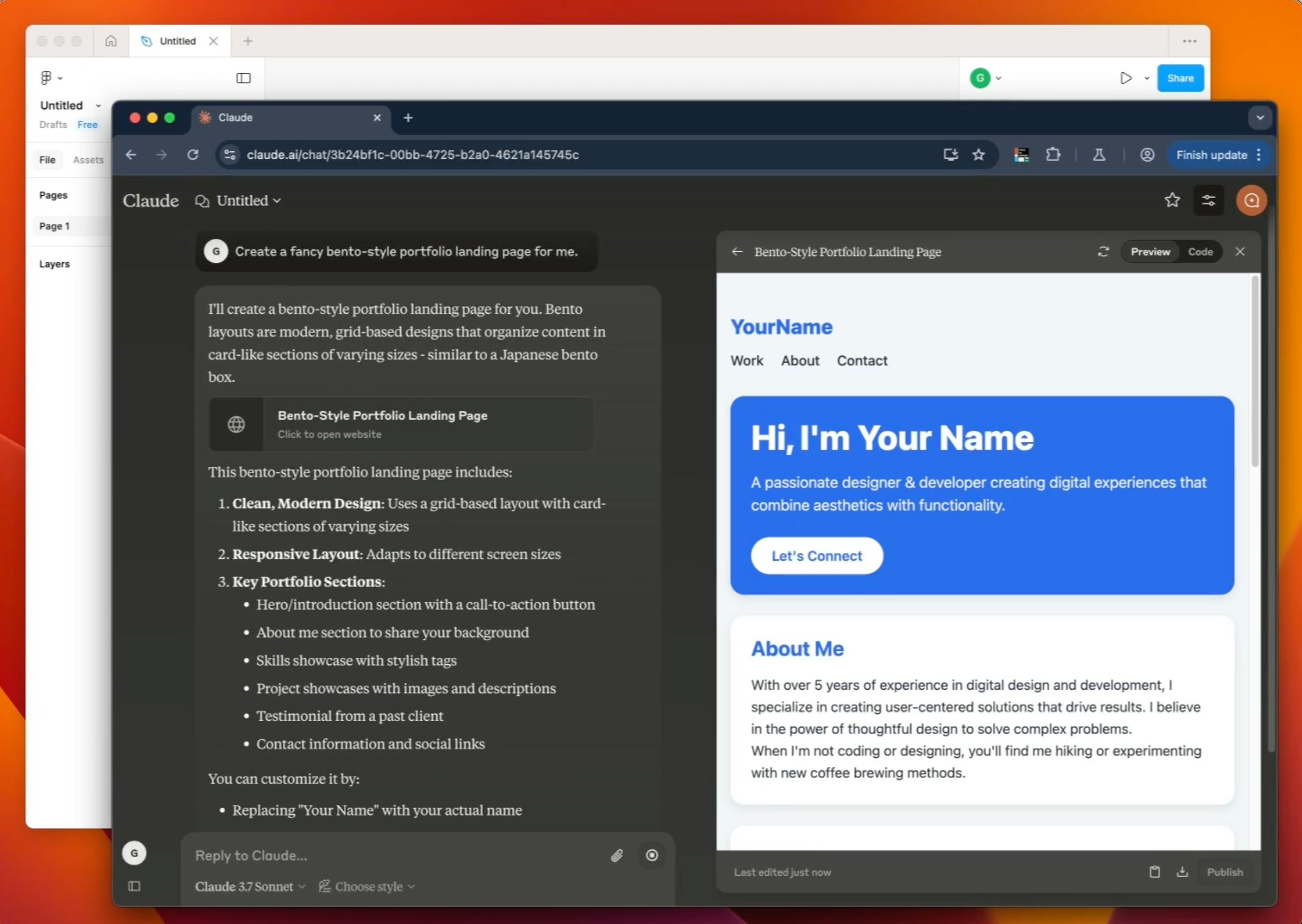 Claude Code to Figma - Screenshot 2 showing product features and functionality
