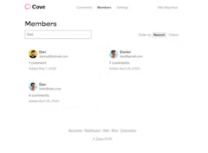 Cove - Native comments for Ghost gallery image
