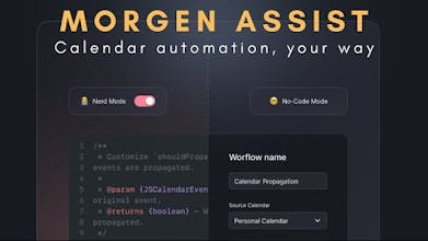 Morgen Assist - Calendário de Automatização Personalizado