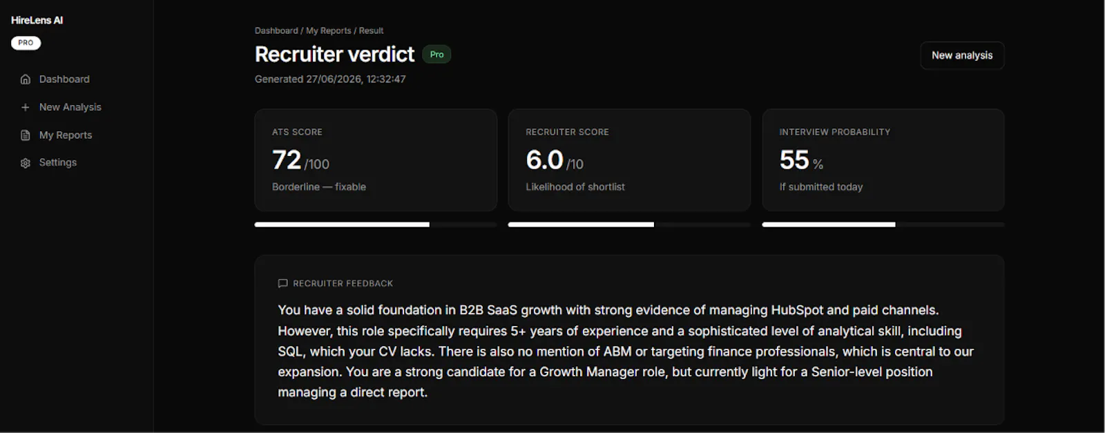 HireLens - Fix your CV, get interviews screenshot 4