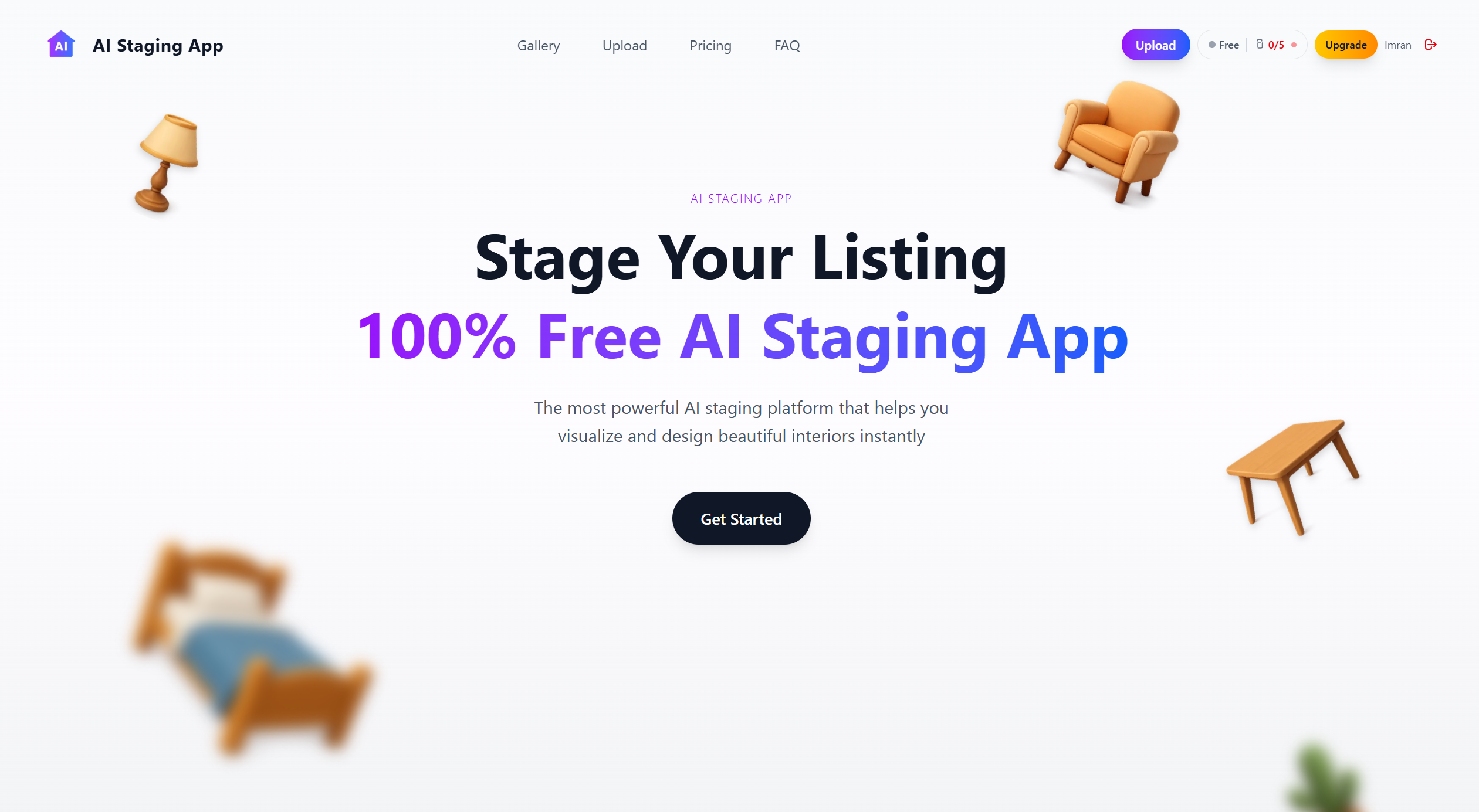 AIステージングアプリ - プロパティリスティングを変換するためのシンプルで簡単なツールメディア1
