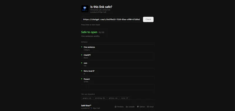 Phishing URL Detector by Align Craft screenshot 2