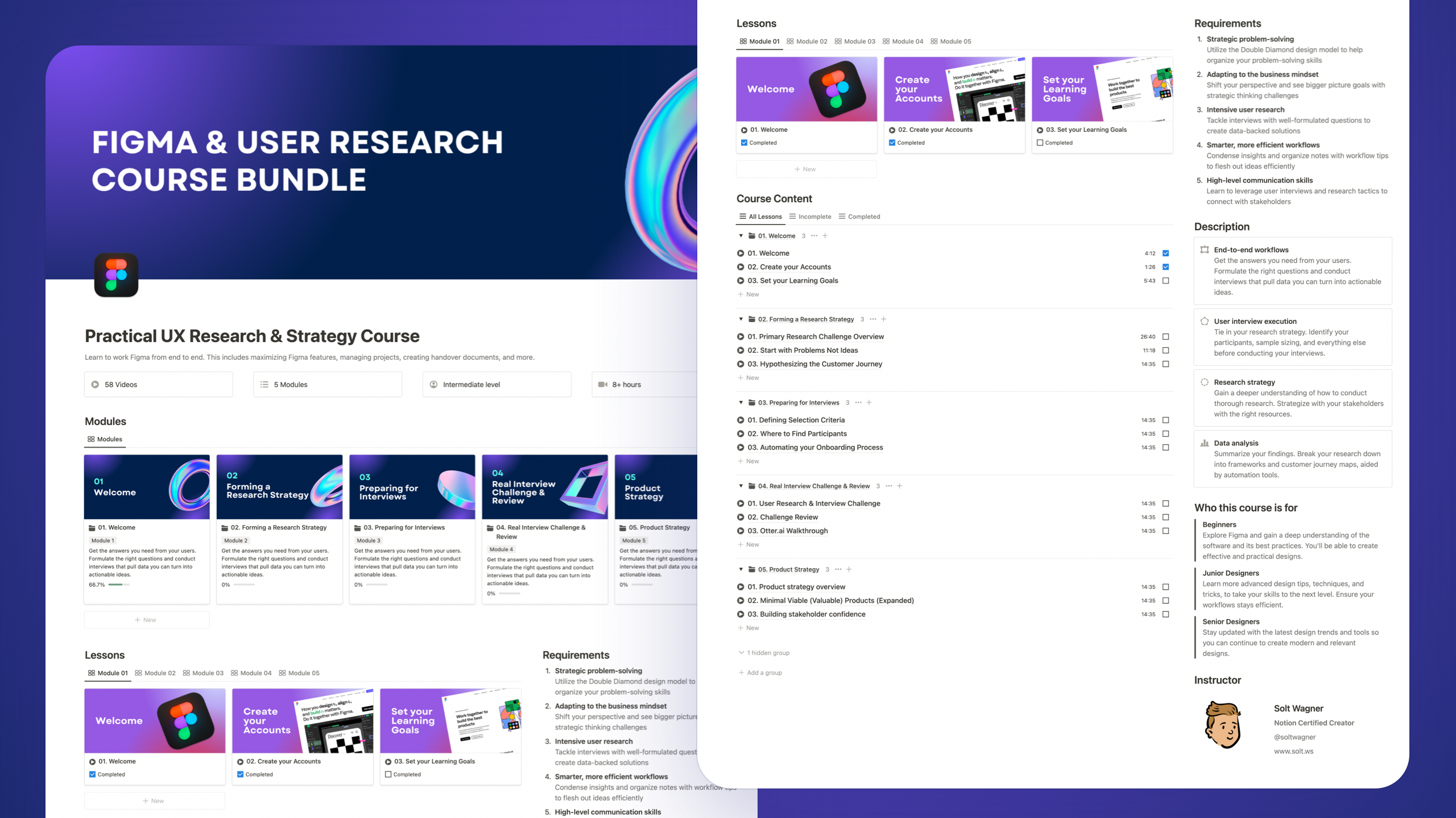 Course Builder Notion Template gallery image