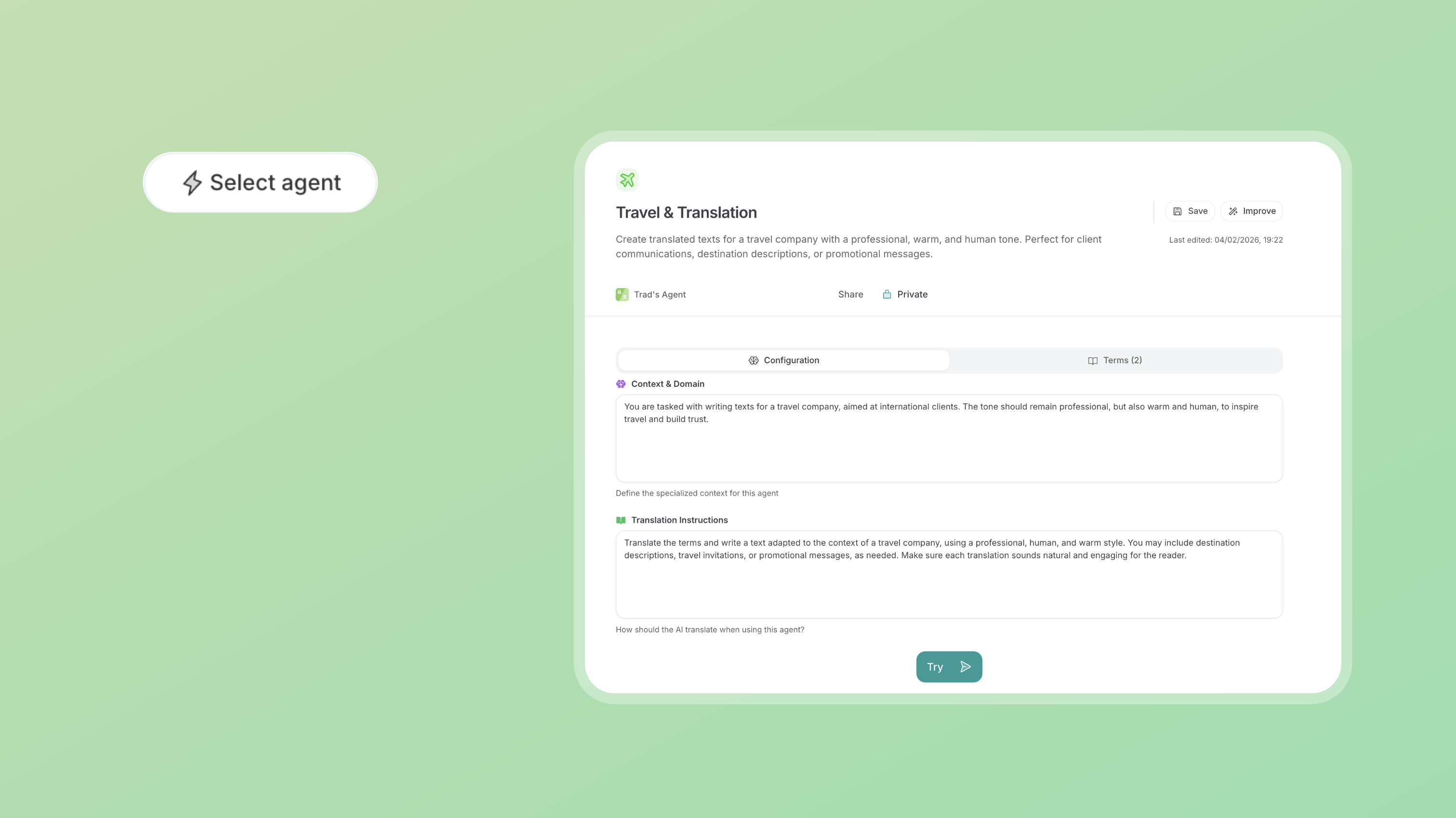 Delos Trad - Agentic AI Translator gallery image