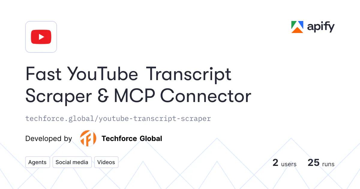 Youtube Transcript Scraper gallery image