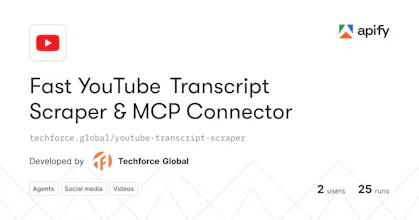 Youtube Transcript Scraper gallery image