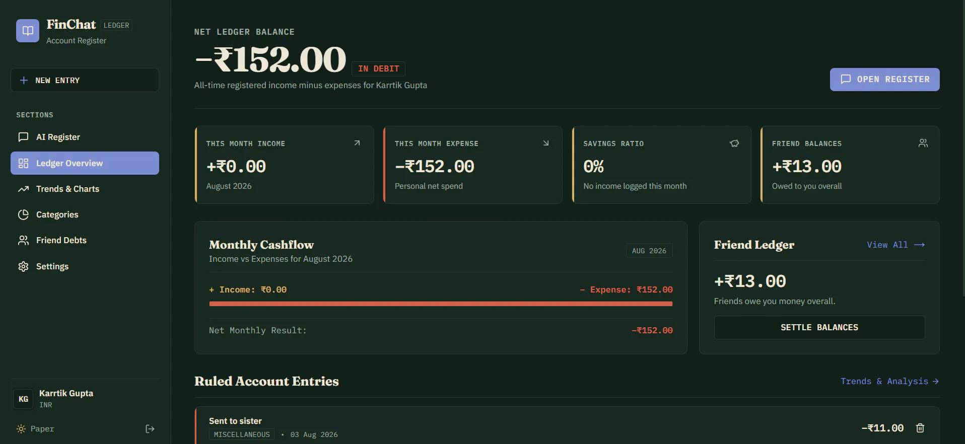 FinChat — Expense Tracker gallery image