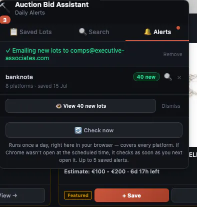 Auction Search  gallery image