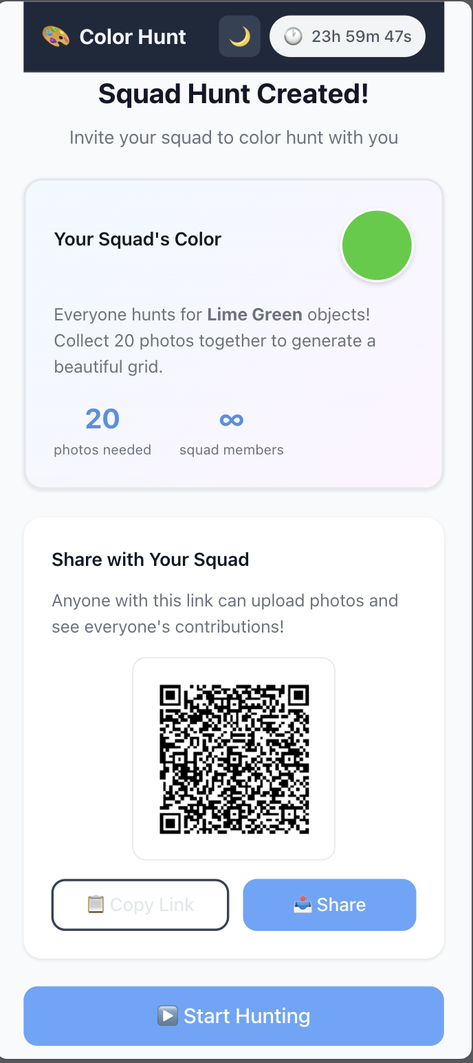 Color Hunt - Screenshot 4 showing product features and functionality