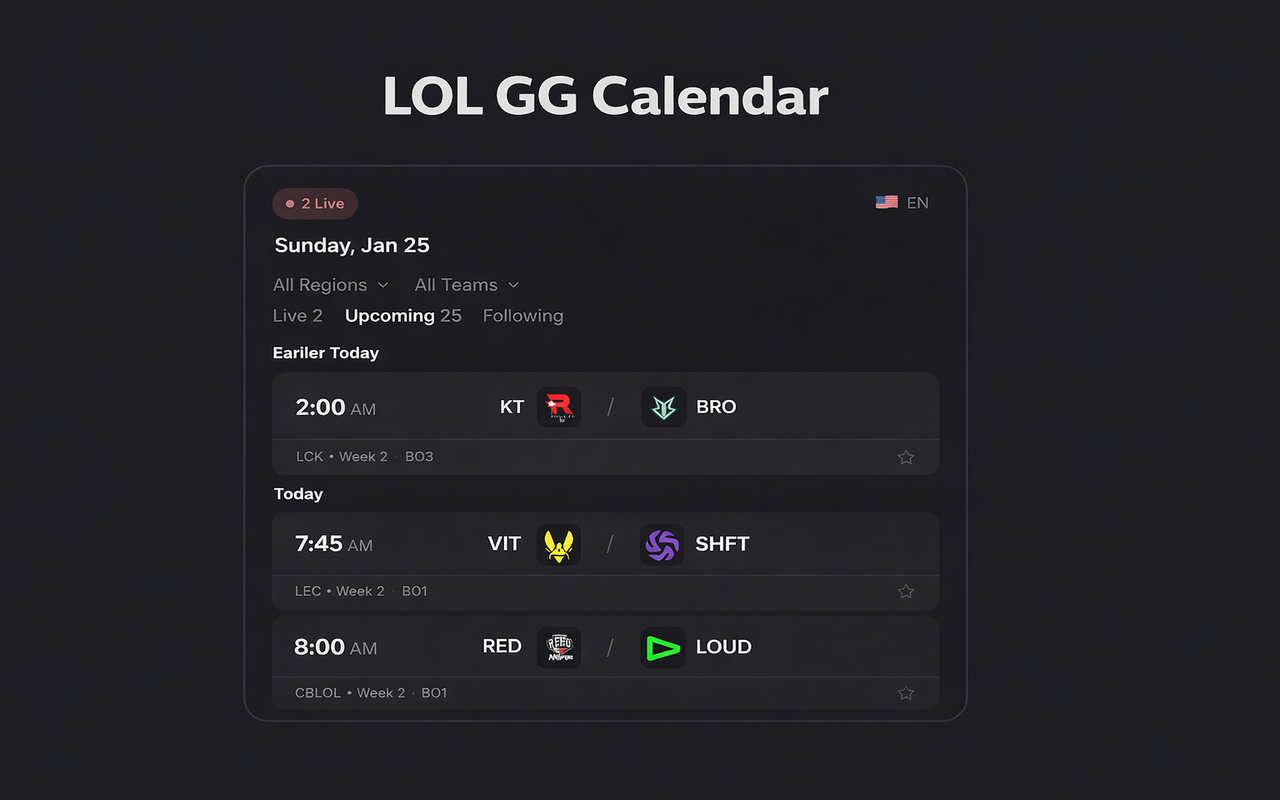 LoL GG Calendar gallery image
